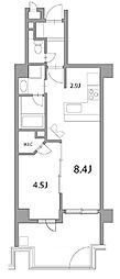 ガーデン代々木参宮橋 1LDKの間取図画像