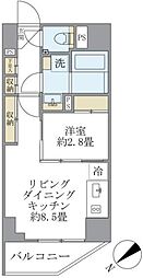 ルネサンス赤坂プレミアムコート 2階1LDKの間取り