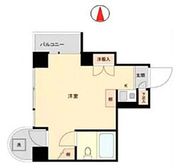 サンライズ若宮 ワンルームの間取図画像