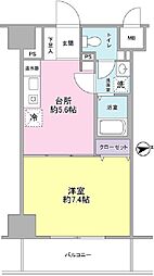 ヴェルデ東日本橋 4階1DKの間取り