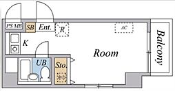 BelleviageYokohama ワンルームの間取図画像