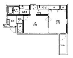 フジパレス西放出公園 1LDKの間取図画像