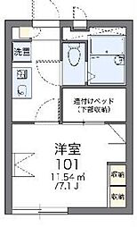 レオパレスNY馬場 1Kの間取図画像