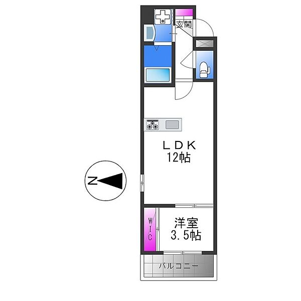 ウイルコート大今里西 ｜大阪府大阪市東成区大今里西１丁目(賃貸マンション1LDK・2階・37.20㎡)の写真 その2