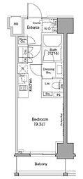 ザ・パークハビオ巣鴨 ワンルームの間取図画像