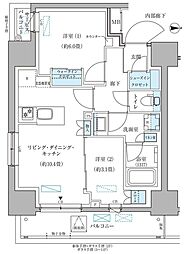 パークアクシス住吉ガーデンスクエア 2LDKの間取図画像