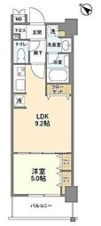 ジニア浅草 1LDKの間取図画像