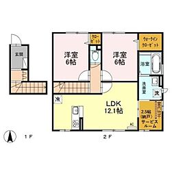 ラークヒル 2SLDKの間取図画像