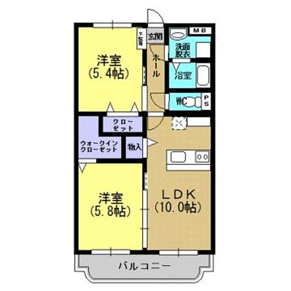 スターリー伊敷 303｜鹿児島県鹿児島市伊敷町(賃貸マンション2LDK・3階・51.30㎡)の写真 その2