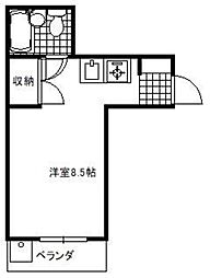 サニーヒル ワンルームの間取図画像