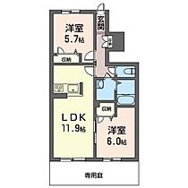 アデルＢ 00102 ｜ 千葉県木更津市請西東４丁目5-8（賃貸アパート2LDK・1階・54.59㎡） その2