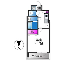 S-レジデンス緑橋駅前 1Kの間取図画像