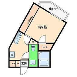 フラッツ70 1Kの間取図画像