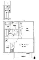 クレメンテ桜丘 1LDKの間取図画像