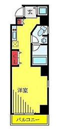 LA東十条 1Kの間取図画像