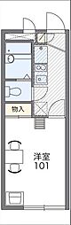 レオパレスClair 1Kの間取図画像