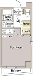 アーバンコート南烏山 ワンルームの間取図画像