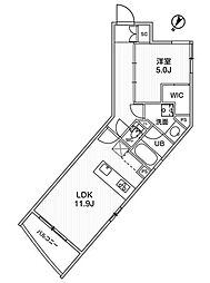 グランデュオ中目黒4 1LDKの間取図画像