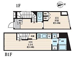 ザ・レジデンス下北アネックス 1LDKの間取図画像