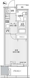 桜ヒルズ九段北 1Kの間取図画像
