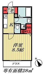 オールージュ中山 2階/-