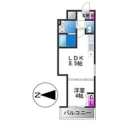 グランラトゥール 1LDKの間取図画像
