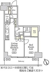 リーフシティ市川ザ・レジデンス 1LDKの間取図画像