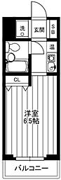 クレセントコート柏 ワンルームの間取図画像