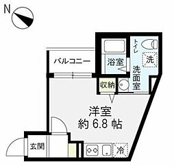cozy小田栄 ワンルームの間取図画像
