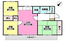 コーポ秋 3LDKの間取図画像