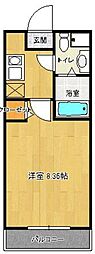 スクエア西大橋 1Kの間取図画像