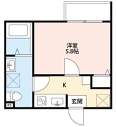 LAVITA検見川 1Kの間取図画像