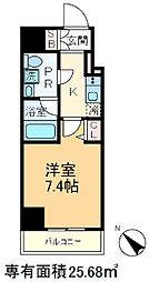 JR京浜東北・根岸線 東十条駅 徒歩7分の賃貸マンション 4階1Kの間取り
