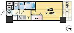 ESRISE神戸三宮山手通壱番館 1Kの間取図画像