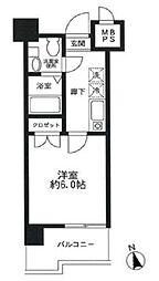 ドゥーエ川口 1Kの間取図画像