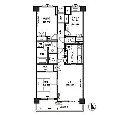 鷺沼パーク・ホームズウエストコート 3LDKの間取図画像