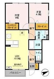 ohana 2LDKの間取図画像