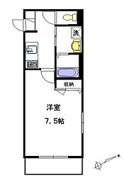 シャンゼルブ駒込 1Kの間取図画像