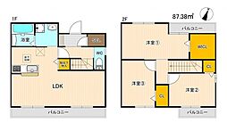 リュエルクールC 3LDKの間取図画像