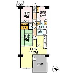 モア・ステージ西千葉 3LDKの間取図画像
