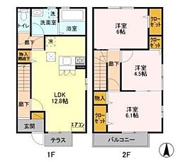 コリーヌB 3LDKの間取図画像