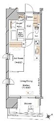 ブランシエスタ浅草蔵前 1LDKの間取図画像