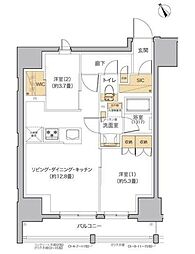 リビオメゾン田端 2LDKの間取図画像