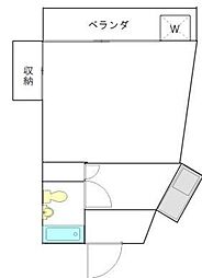 山繁コーポラス 1Kの間取図画像