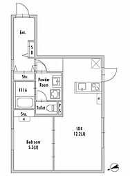 GRAN PASEO目黒青葉台 1LDKの間取図画像