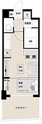 アーバンパーク清澄白河 2階1DKの間取り