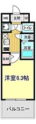 Alivis梅田North 1Kの間取図画像