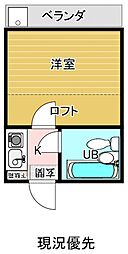 シャインハイム北千住 1Kの間取図画像