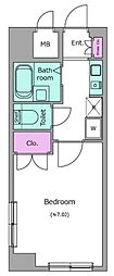 RESIDIA門前仲町 1Kの間取図画像
