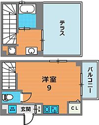 パイン神戸元町 ワンルームの間取図画像